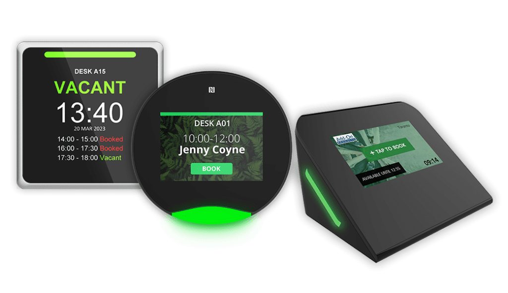 desk booking screens
